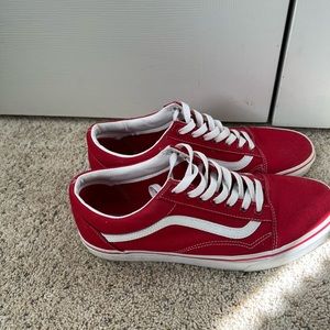 Used red vans size 10.5